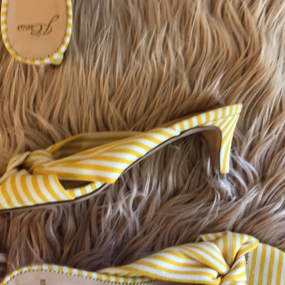 J. CREW Stripe Knotted Kitten Heel Sandals - Picture 9 of 10